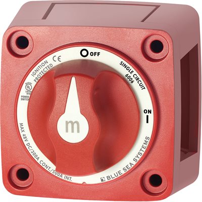 M-SERIE MINI 0N-OFF BATTERY SWITCH WITH KNOB-RED