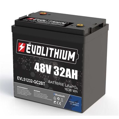 BATTERIE LITHIUM ÉVOLITHIUM 51.2V 32AH 1638WH BLUETOOTH (GR.GC2)